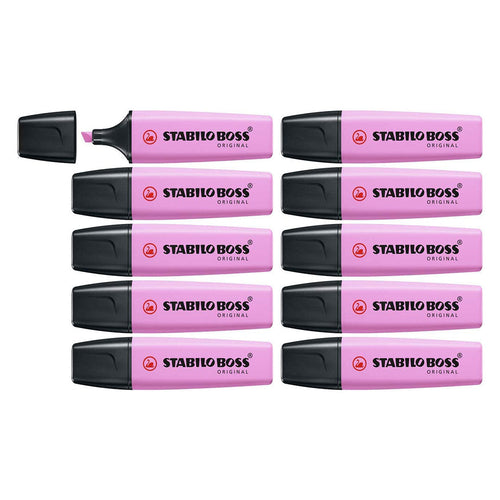 Stabilo | Boss Pastel | Frozen Fuchsia | Pack Of 10 | Highlighter Pen
