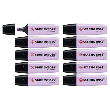 Stabilo | Boss Pastel | Lilac | Pack Of 10 | Highlighter Pen