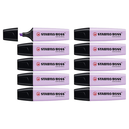 Stabilo | Boss Pastel | Lilac | Pack Of 10 | Highlighter Pen