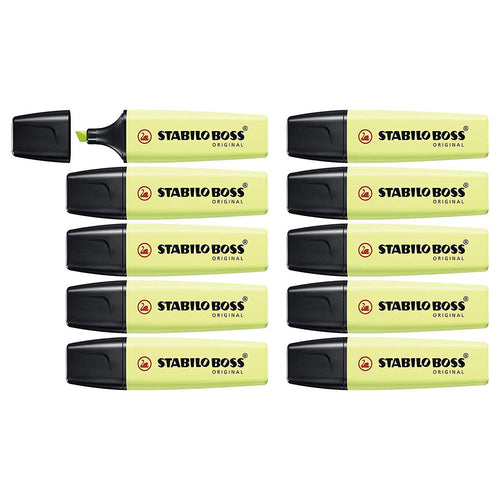 Stabilo | Boss Pastel | Lime | Pack Of 10 | Highlighter Pen
