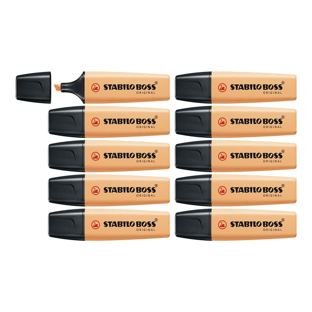 Stabilo | Boss Pastel | Pale Orange | Pack Of 10 | Highlighter Pen