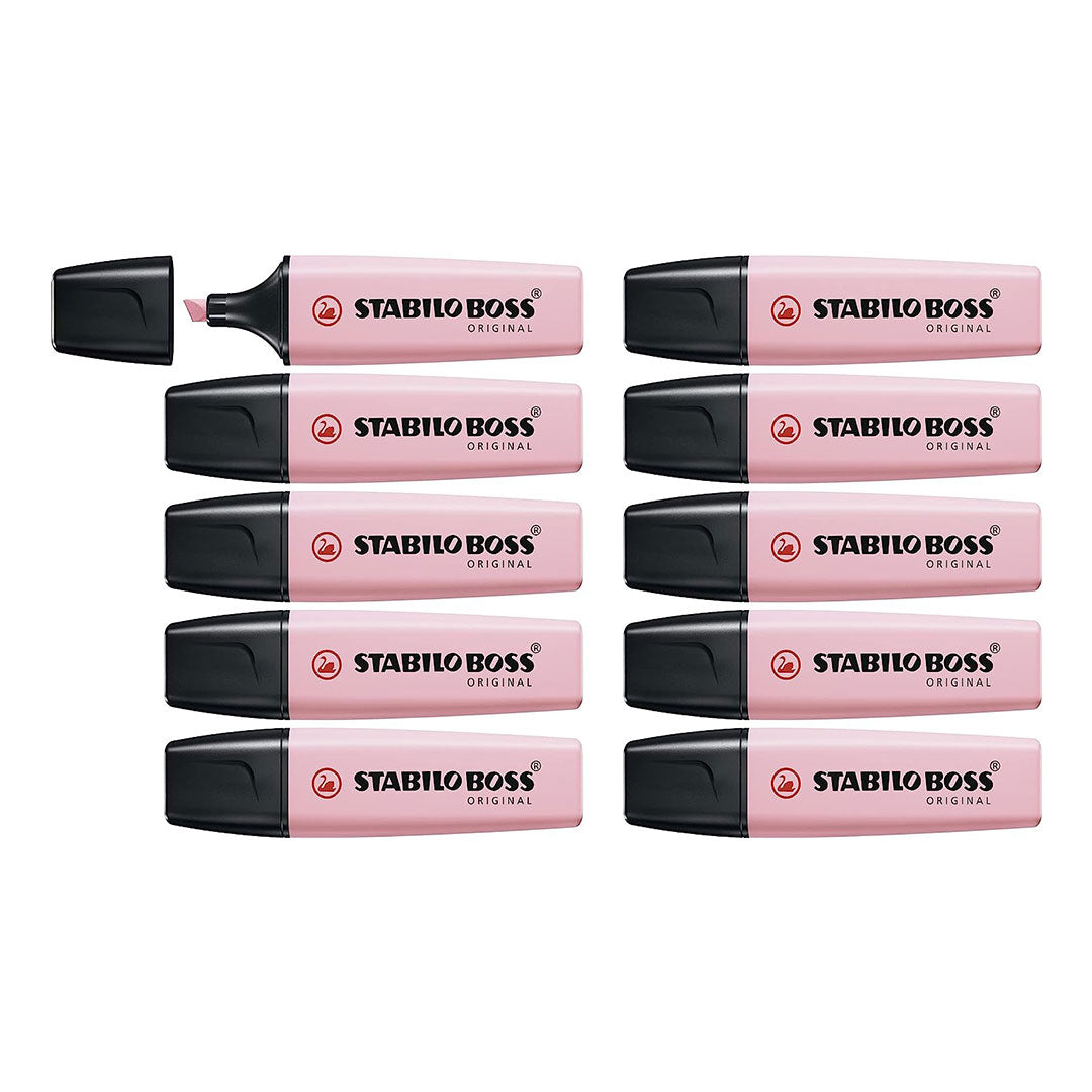 Stabilo | Boss Pastel | Pink | Pack Of 10 | Highlighter Pen