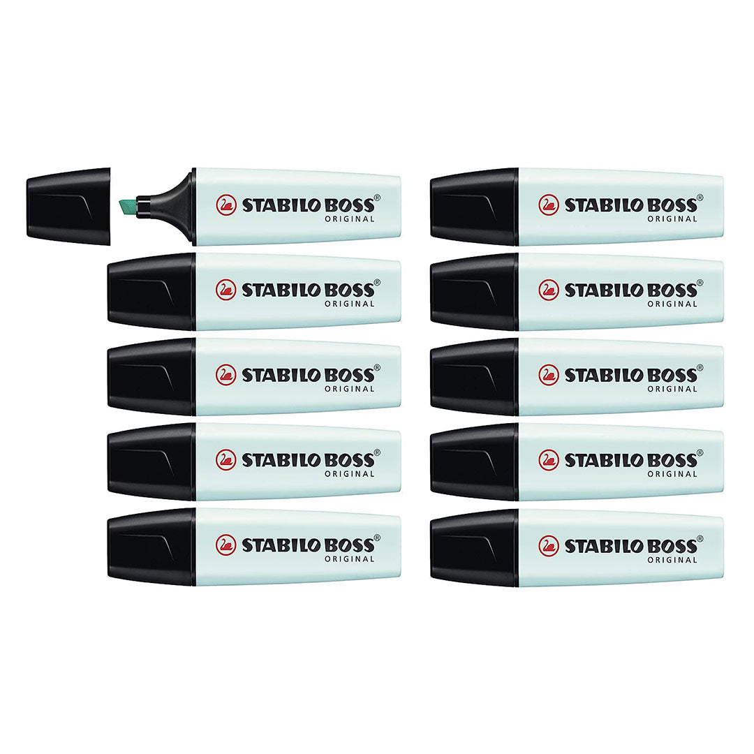 Stabilo | Boss Pastel | Turquoise | Pack Of 10 | Highlighter Pen