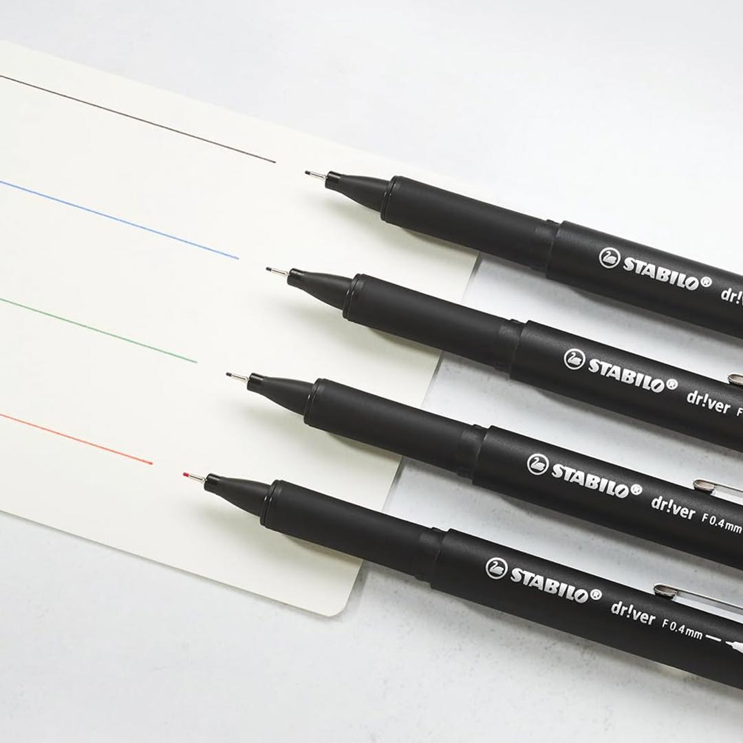 Stabilo | dr!ver Series | Premium Fineliner | 0.4mm | Fine | Pack of 1 | Blue