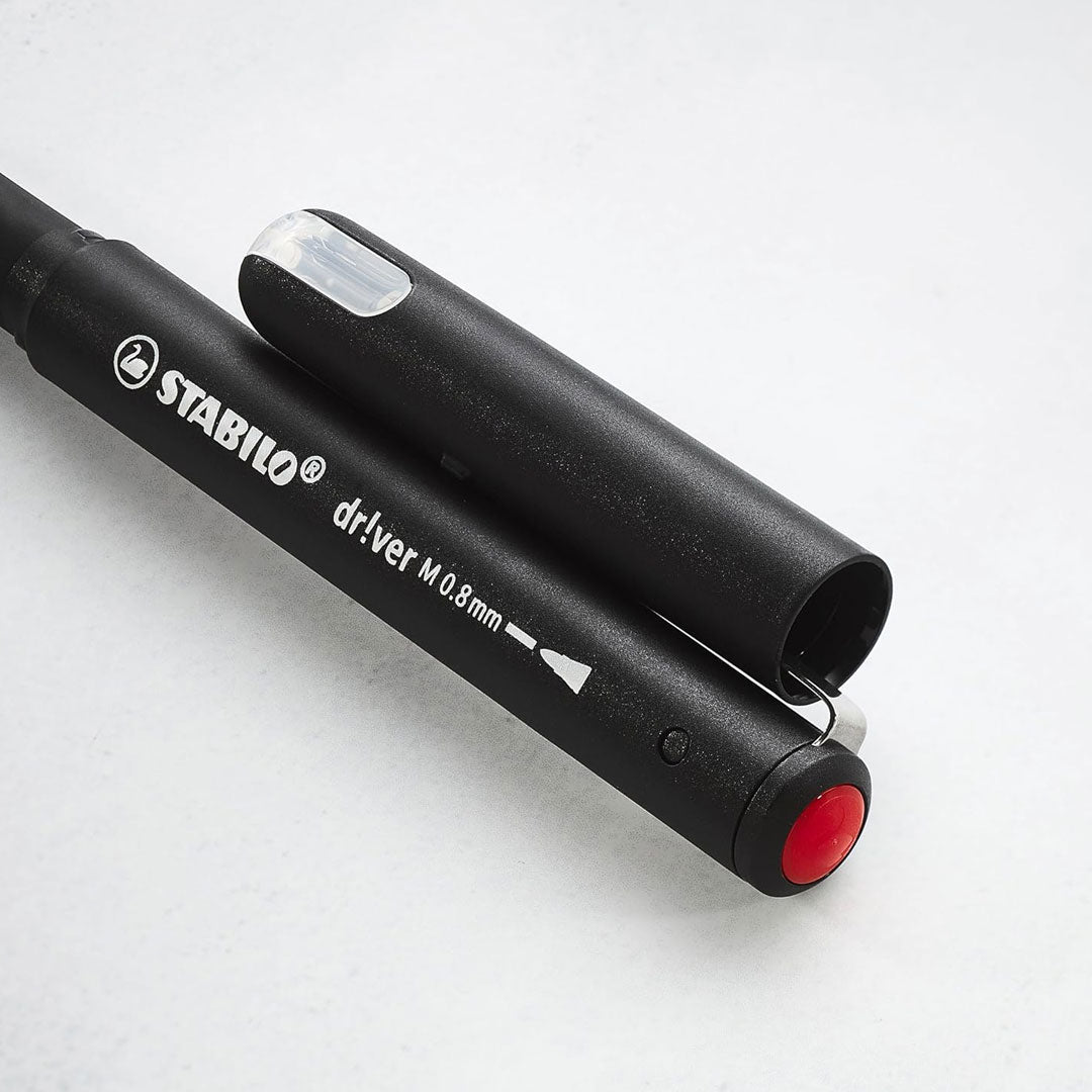 Stabilo | dr!ver Series | Premium Fineliner & Felt Tip | 32 Pens | Black, Blue, Red, Green