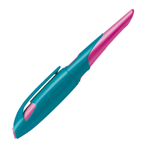 Stabilo | Easy Birdy | Fountain Pen | Right Handed | Turquoise/Neon pink | Medium nib