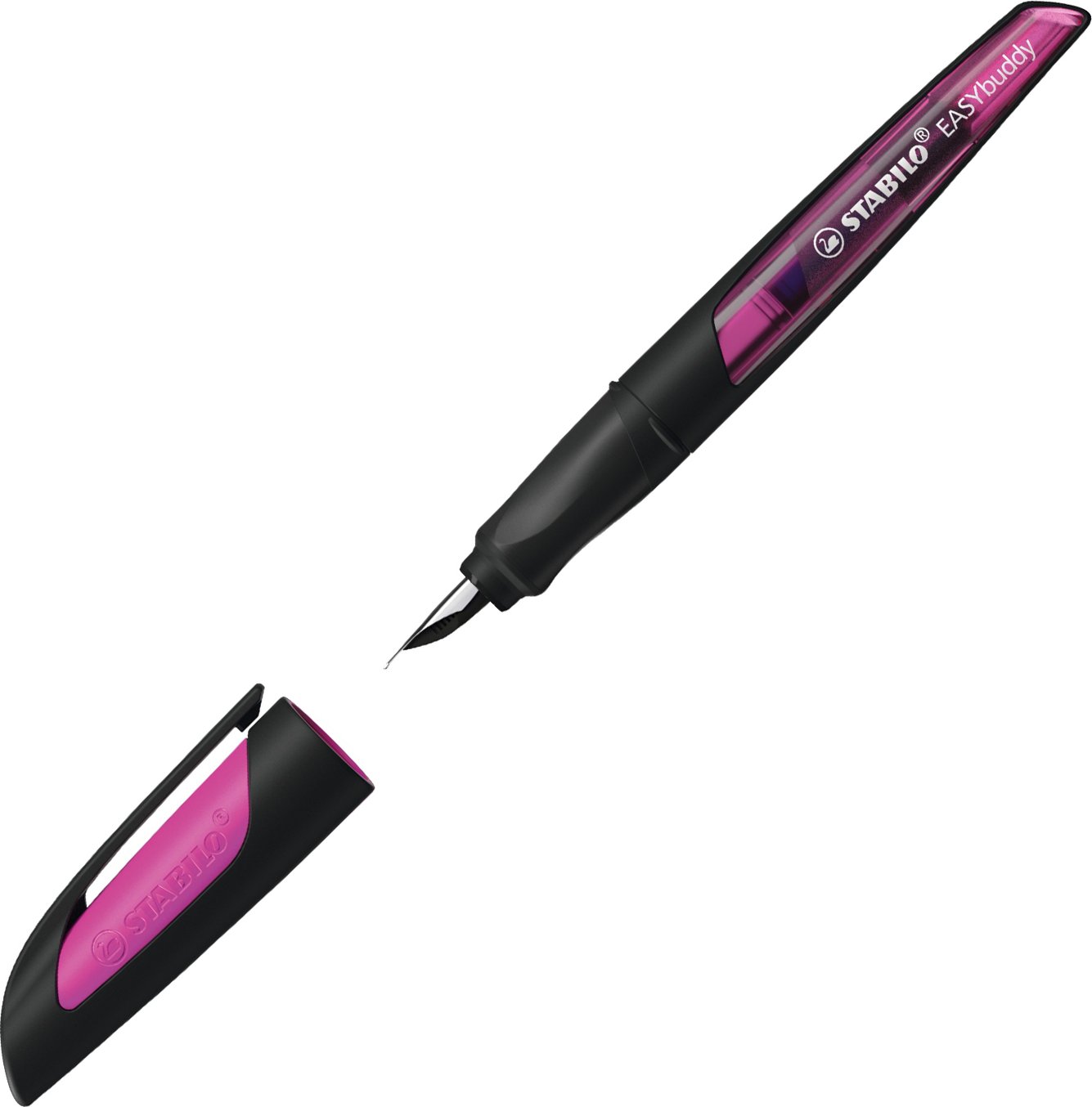Stabilo | Easy Buddy | Fountain Pen | black-Magenta | Medium nib