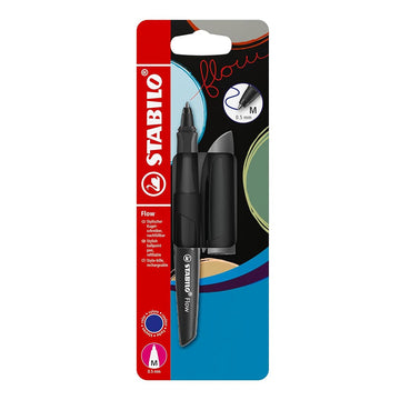 Stabilo | Flow | Ballpoint Pen | Black | Pack of 1 | Including Blue Refill | 0.5mm