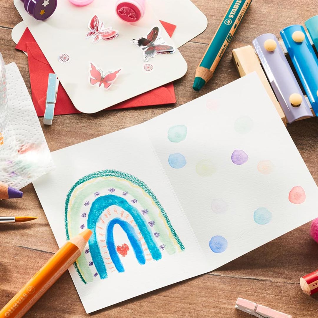 Stabilo | Multi-Talented Pencil | Woody 3 In 1 Duo | Light Green | 1 Piece