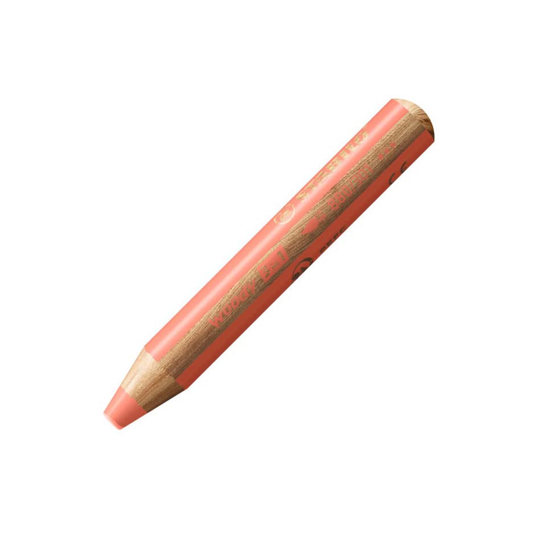 Stabilo | Multi-Talented Pencil | Woody 3 In 1 Duo | Pastel Red | 1 Piece