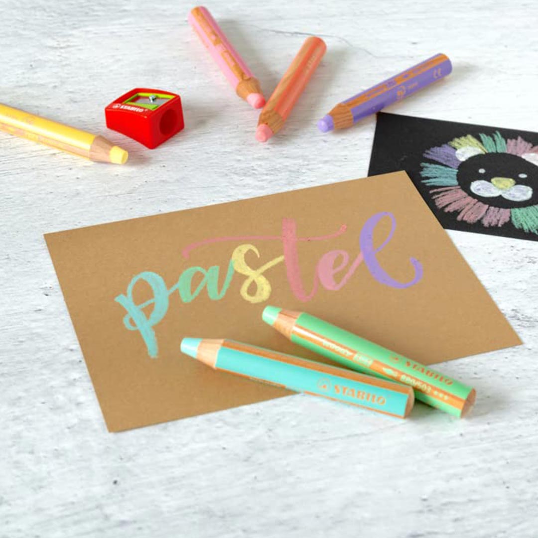 Stabilo | Multi-Talented Pencil | Woody 3 In 1 Duo | Pastel Red | 1 Piece