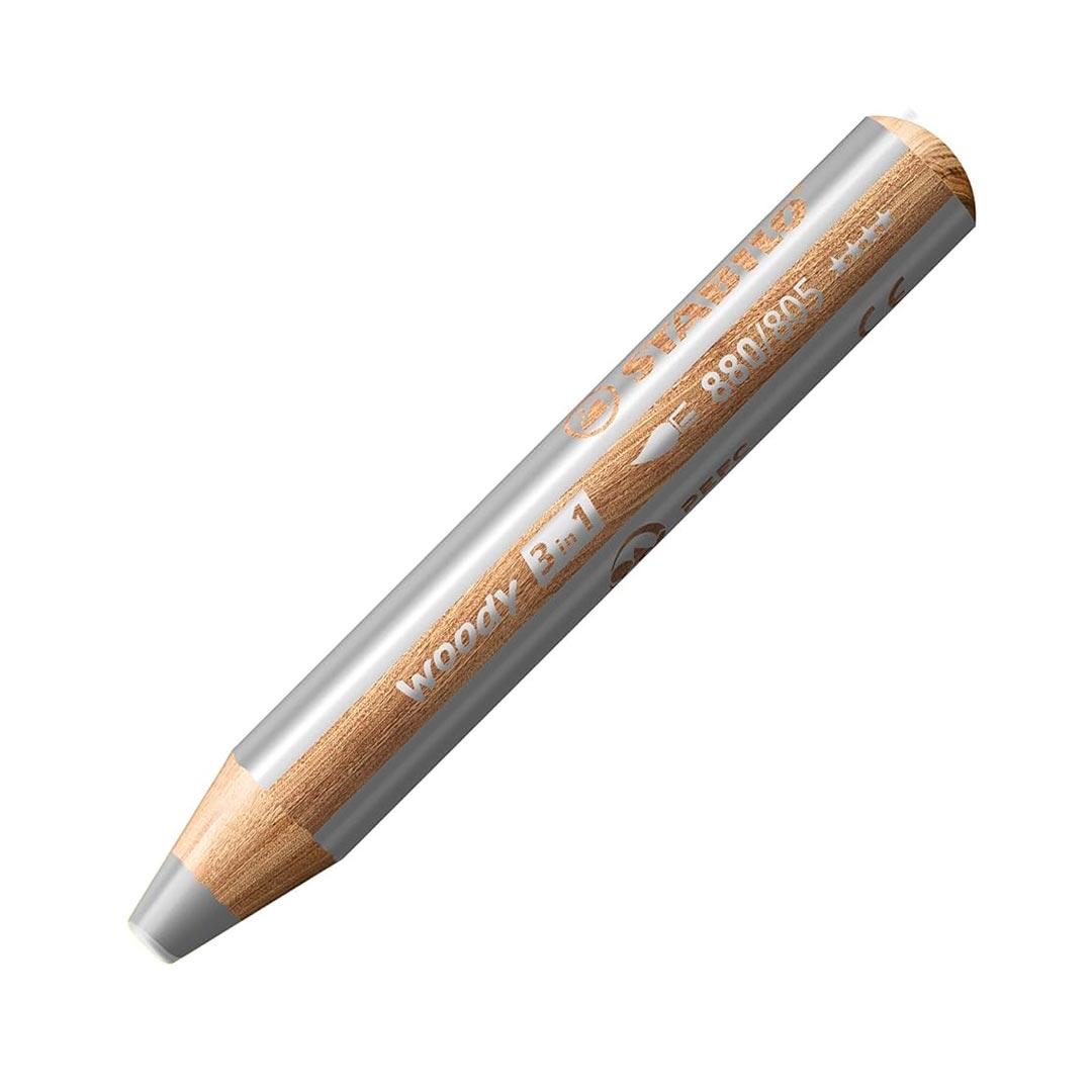 Stabilo | Multi-Talented Pencil | Woody 3 In 1 Duo | Silver | 1 Piece
