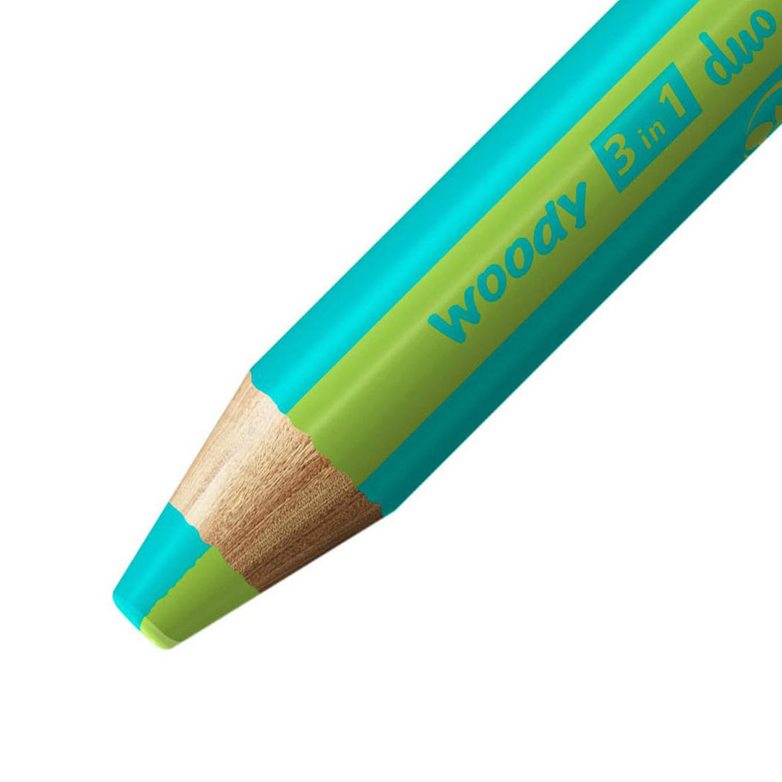 Stabilo | Multi-Talented Pencil | Woody 3 In 1 Duo |  Turquoise/Light Green | 1 Piece