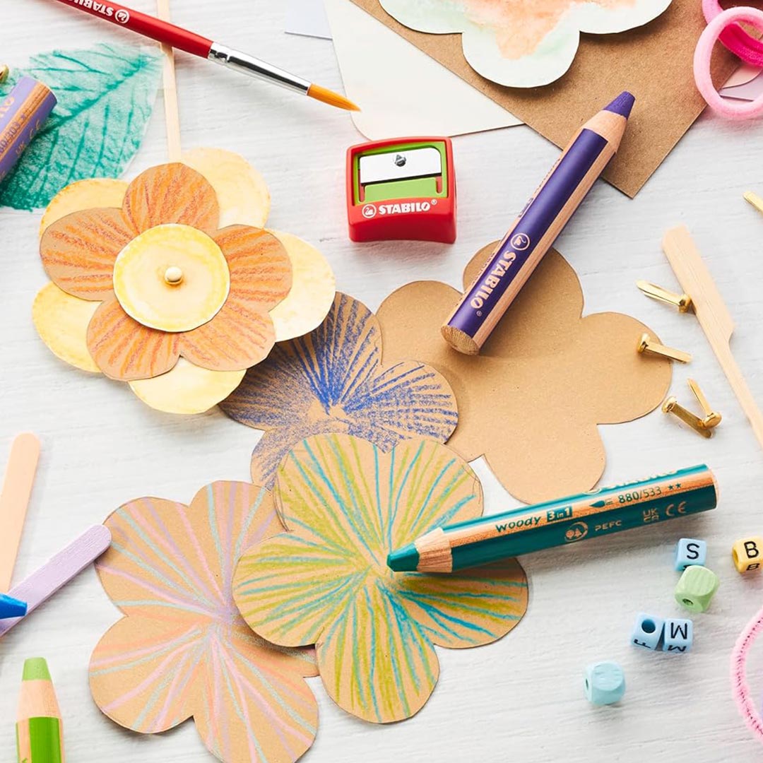 Stabilo | Multi-Talented Pencil | Woody 3 In 1 Duo | Violet | 1 Piece