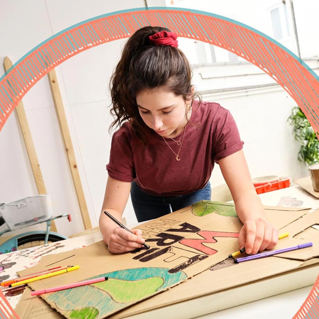 Stabilo | Pen 68 | Felt Tip | Wallet of 24 | Assorted Colours