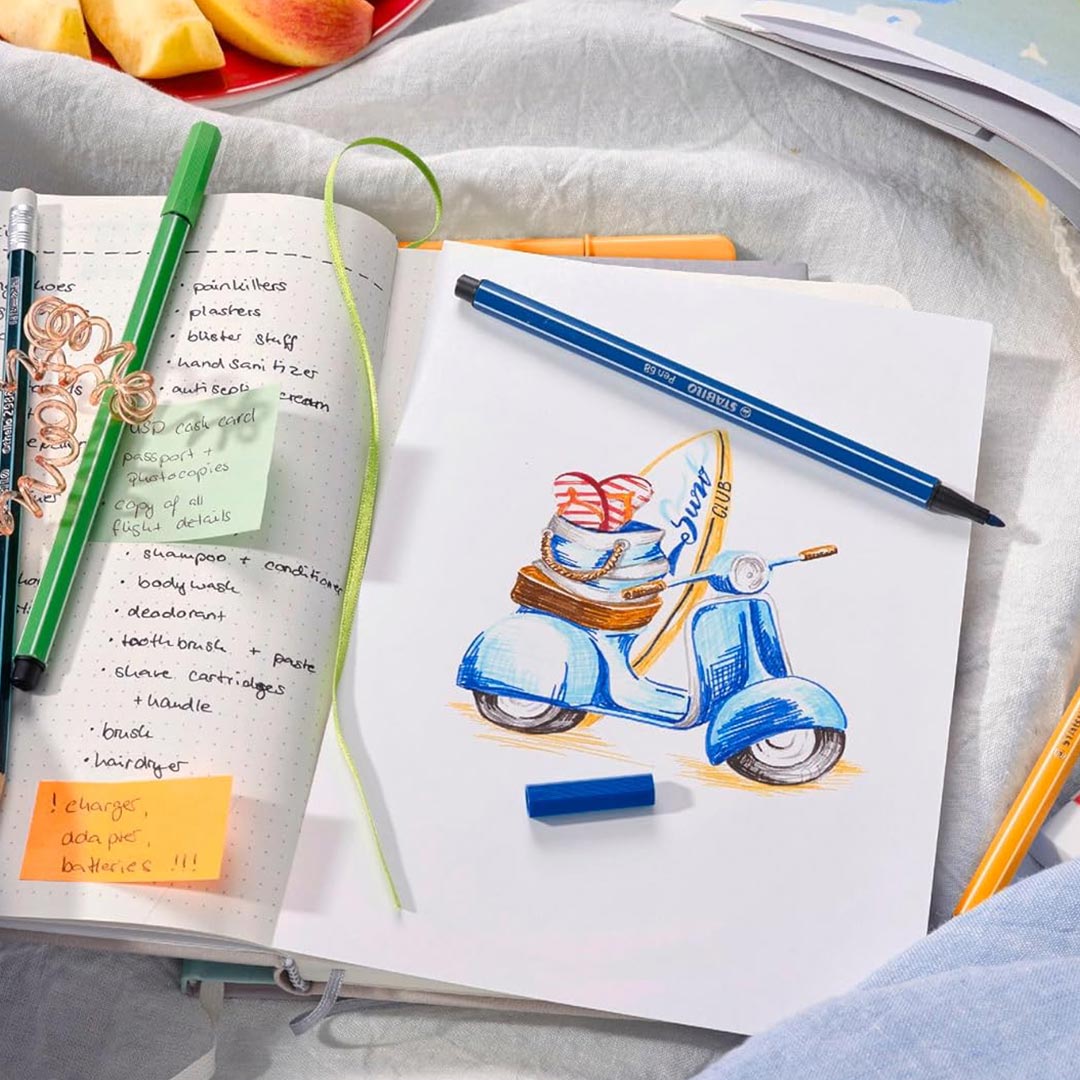 Stabilo Pen 68 Arty Felt Tip Pens | Set of 30 Colors