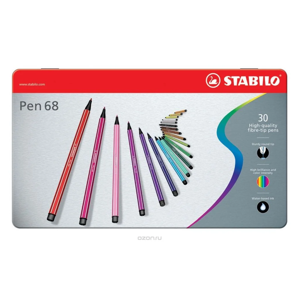 Stabilo | Pen 68 | Metal Box | Pack of 30 - penpencilink