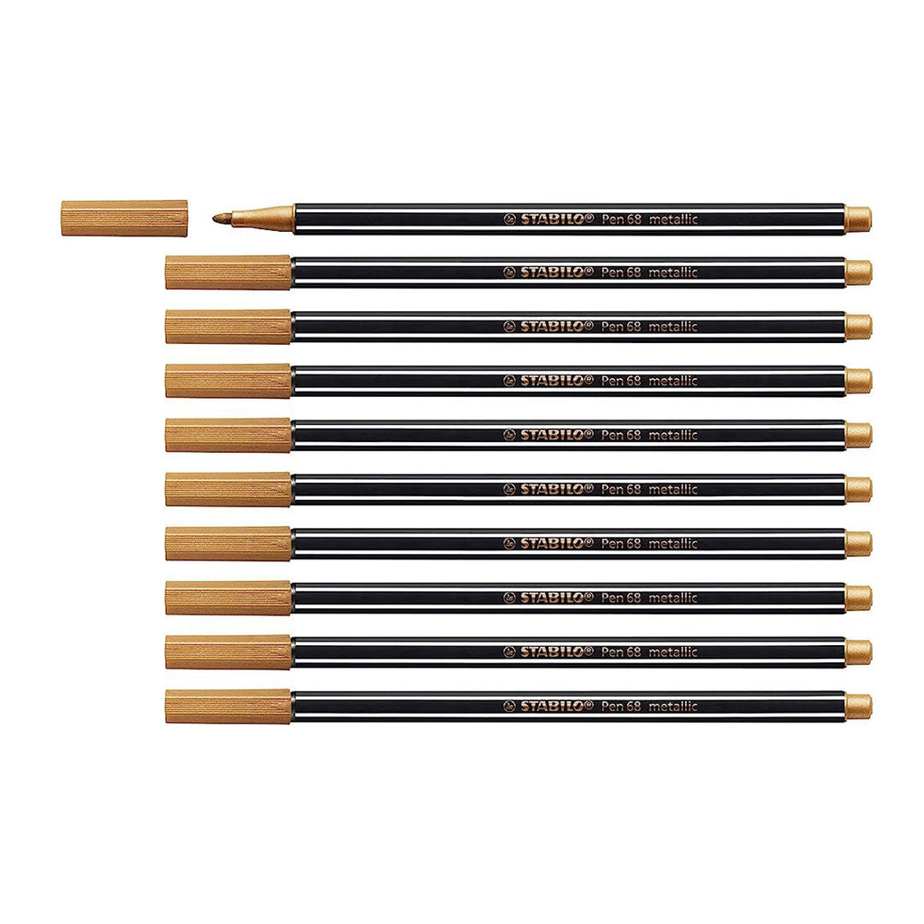Stabilo | Pen 68 | Metallic | Copper | Pack Of 10