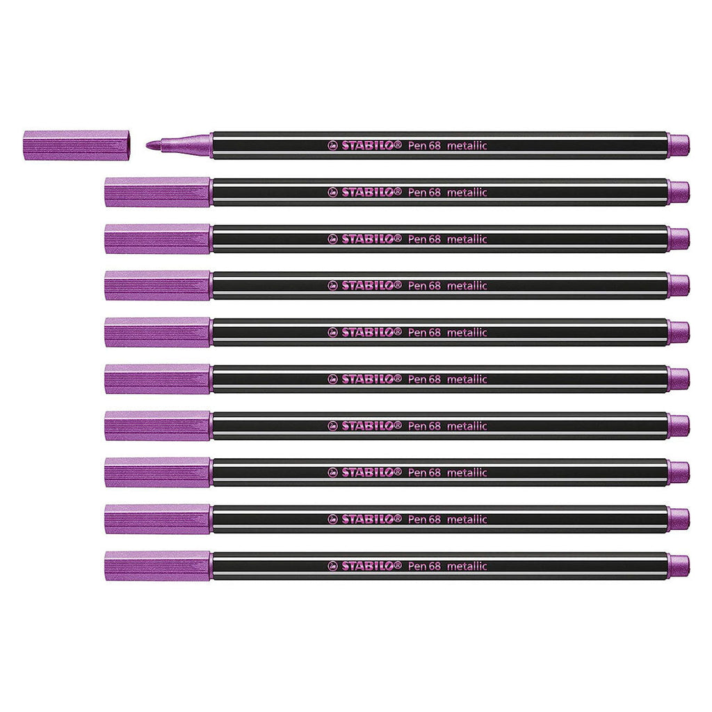 Stabilo | Pen 68 | Metallic | Rose | Pack Of 10