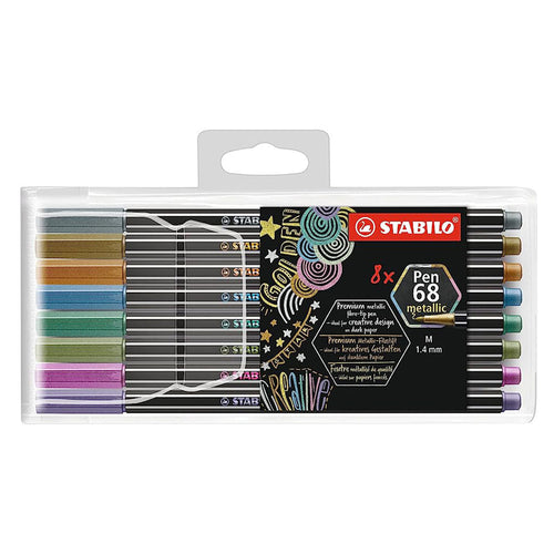 Stabilo | Pen 68 | Metallic Pen Set | Pack Of 8