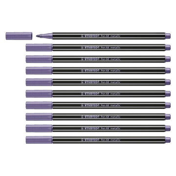 Stabilo | Pen 68 | Metallic | Violet | Pack Of 10