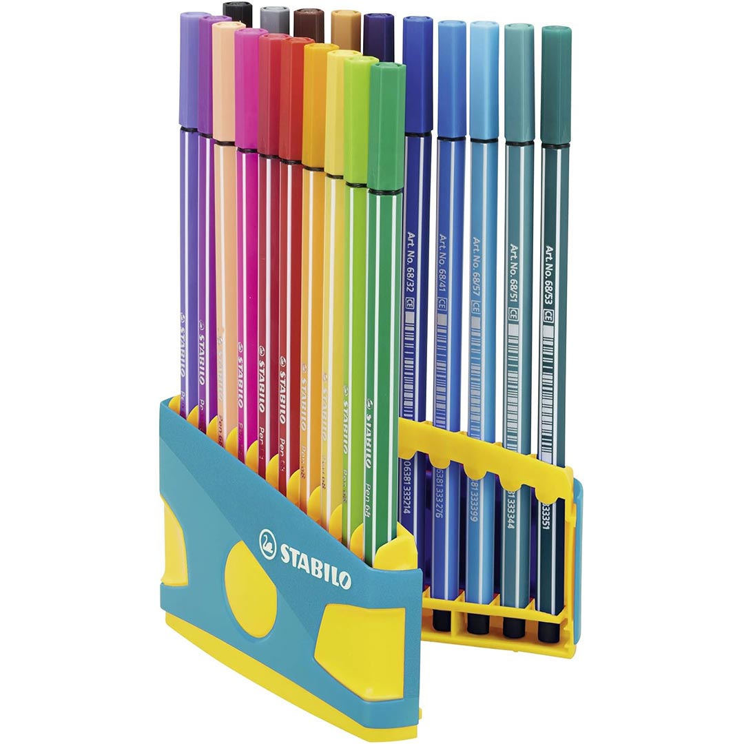 Stabilo | Pen 68 | Sketch Pen | Pack Of 20 | Assorted Colours