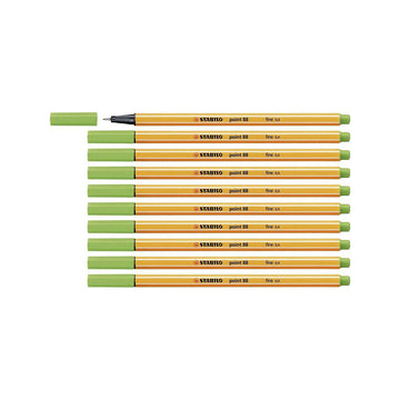 Stabilo | Point 88 | Fineliner | Apple Green | Pack Of 10
