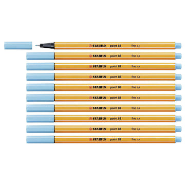 Stabilo | Point 88 | Fineliner | Azure | Pack Of 10