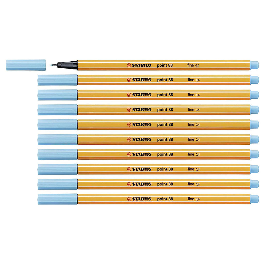 Stabilo | Point 88 | Fineliner | Azure | Pack Of 10