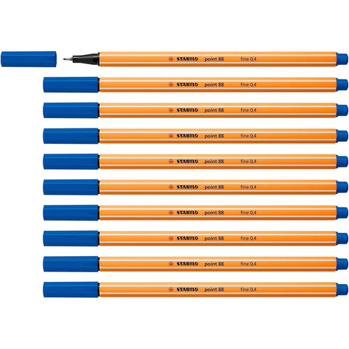 Stabilo | Point 88 | Fineliner | Blue | Pack Of 10
