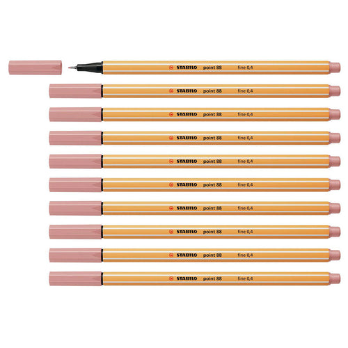 Stabilo | Point 88 | Fineliner | Blush | Pack Of 10