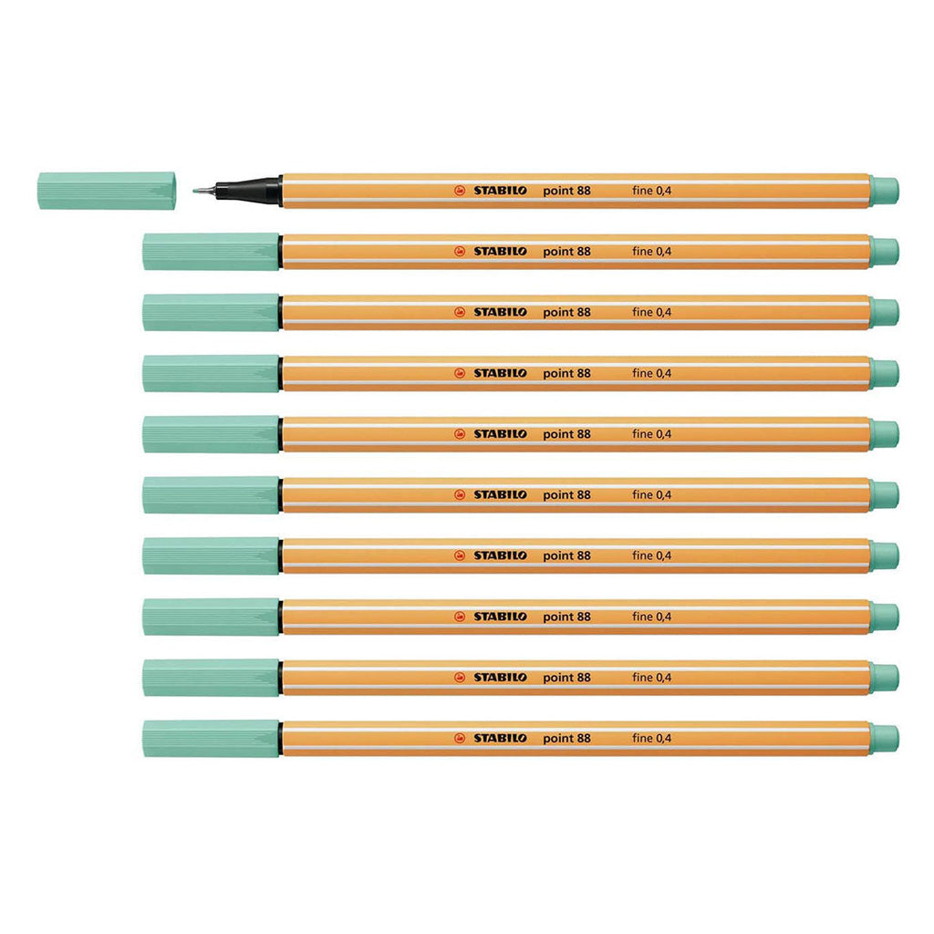 Stabilo | Point 88 | Fineliner | Eucalyptus | Pack Of 10