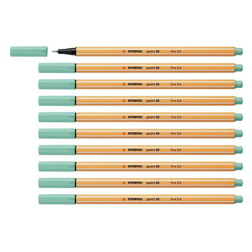 Stabilo | Point 88 | Fineliner | Eucalyptus | Pack Of 10