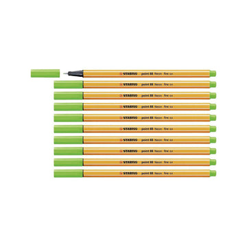 Stabilo | Point 88 | Fineliner | Green | Pack Of 10