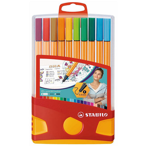 Stabilo | Point 88 | Fineliner | Desk Set | Hang Tab | Pack Of 20