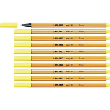 Stabilo | Point 88 | Fineliner | Lemon Yellow | Pack Of 10