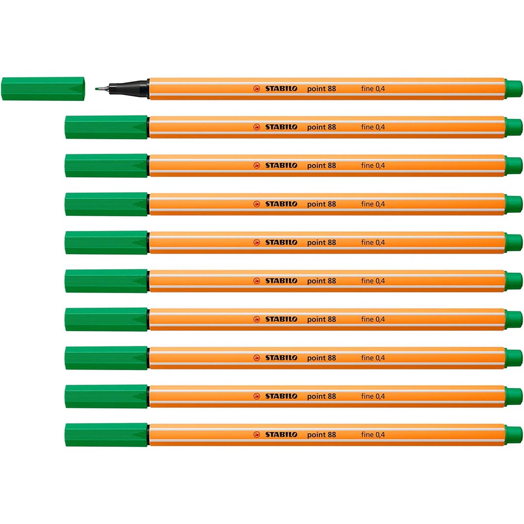 Stabilo | Point 88 | Fineliner | Light Emerald | Pack Of 10