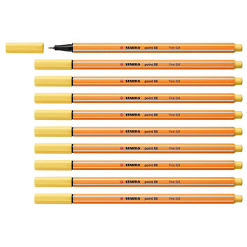 Stabilo | Point 88 | Fineliner | Light Yellow | Pack Of 10