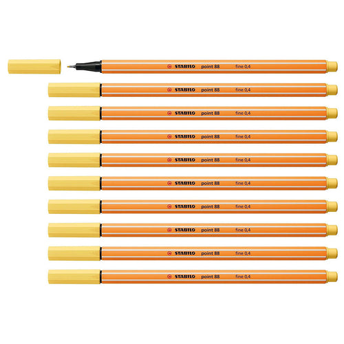 Stabilo | Point 88 | Fineliner | Light Yellow | Pack Of 10
