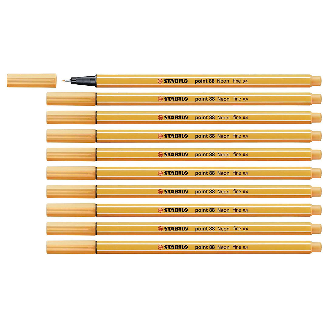 Stabilo | Point 88 | Fineliner | Orange | Pack Of 10