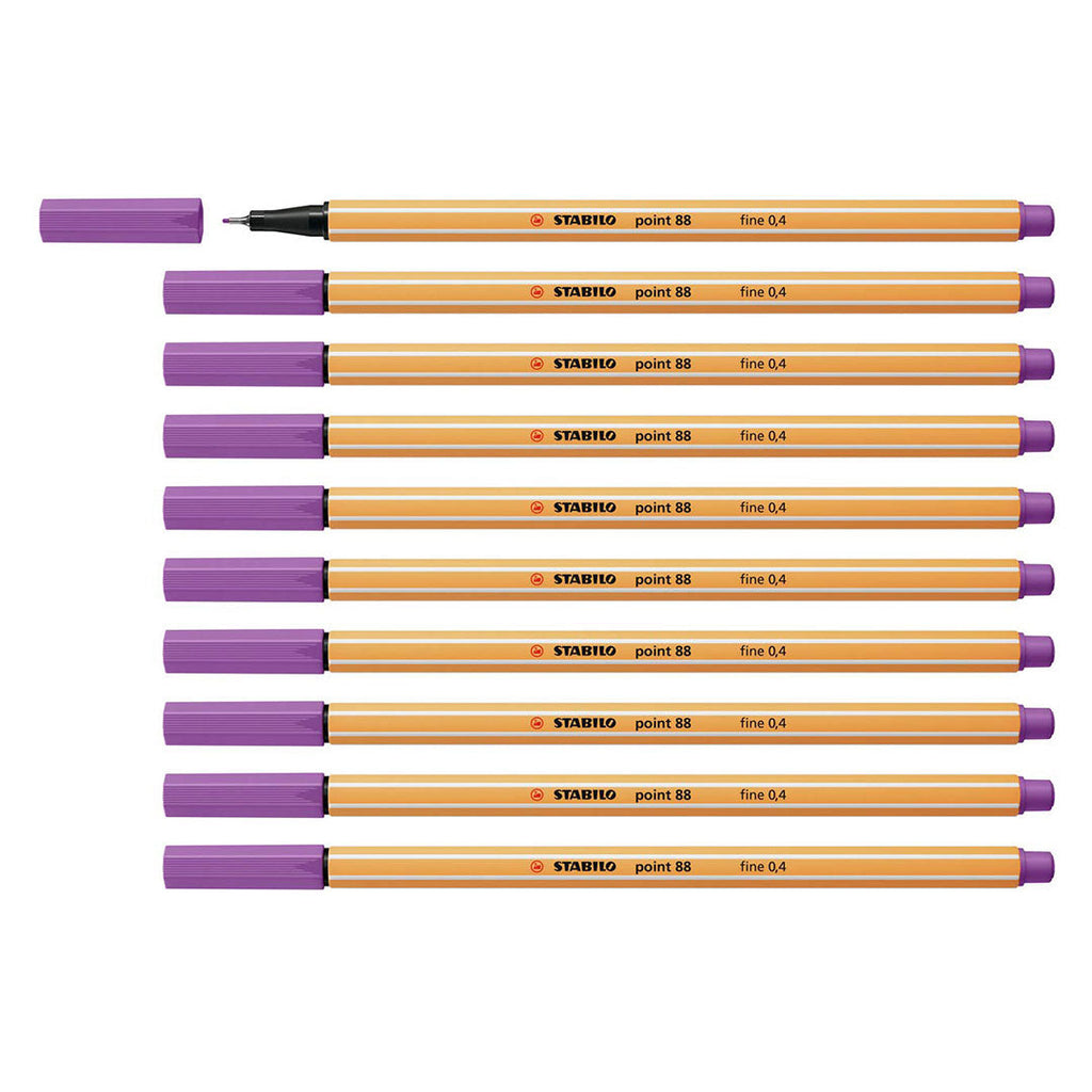 Stabilo | Point 88 | Fineliner | Plum | Pack Of 10