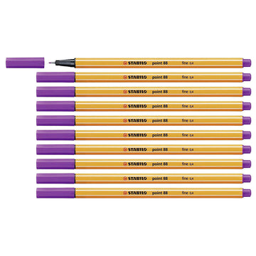 Stabilo | Point 88 | Fineliner | Purple | Pack Of 10