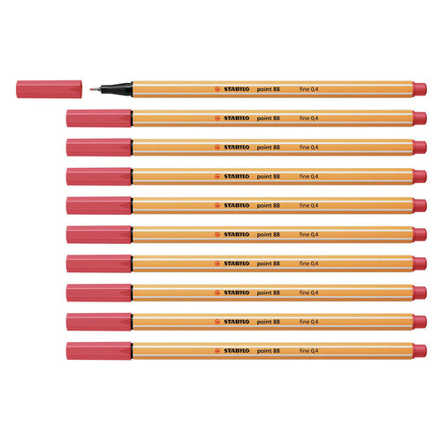 Stabilo | Point 88 | Fineliner | Rust Red | Pack Of 10