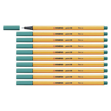 Stabilo | Point 88 | Fineliner | Turquoise | Pack Of 10