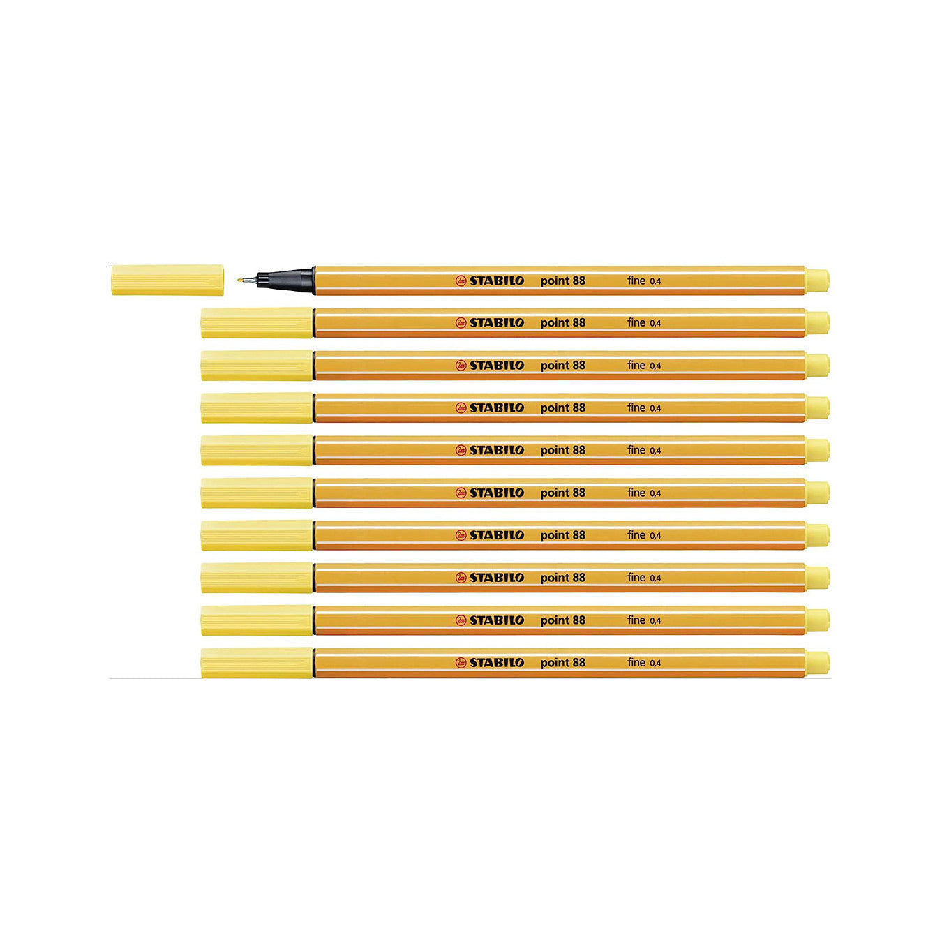 Stabilo | Point 88 | Fineliner | Yellow | Pack Of 10