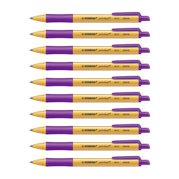 Stabilo Pointball Ballpoint Pen in Lilac – 10 Pcs