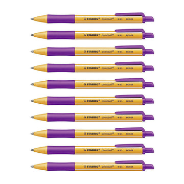 Stabilo | Pointball | Ballpoint Pen | Lilac | Pack Of 10