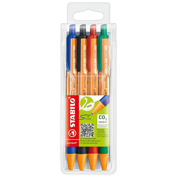 Stabilo | Pointball | Ballpoint Pen | Multicolored | Pack Of 4