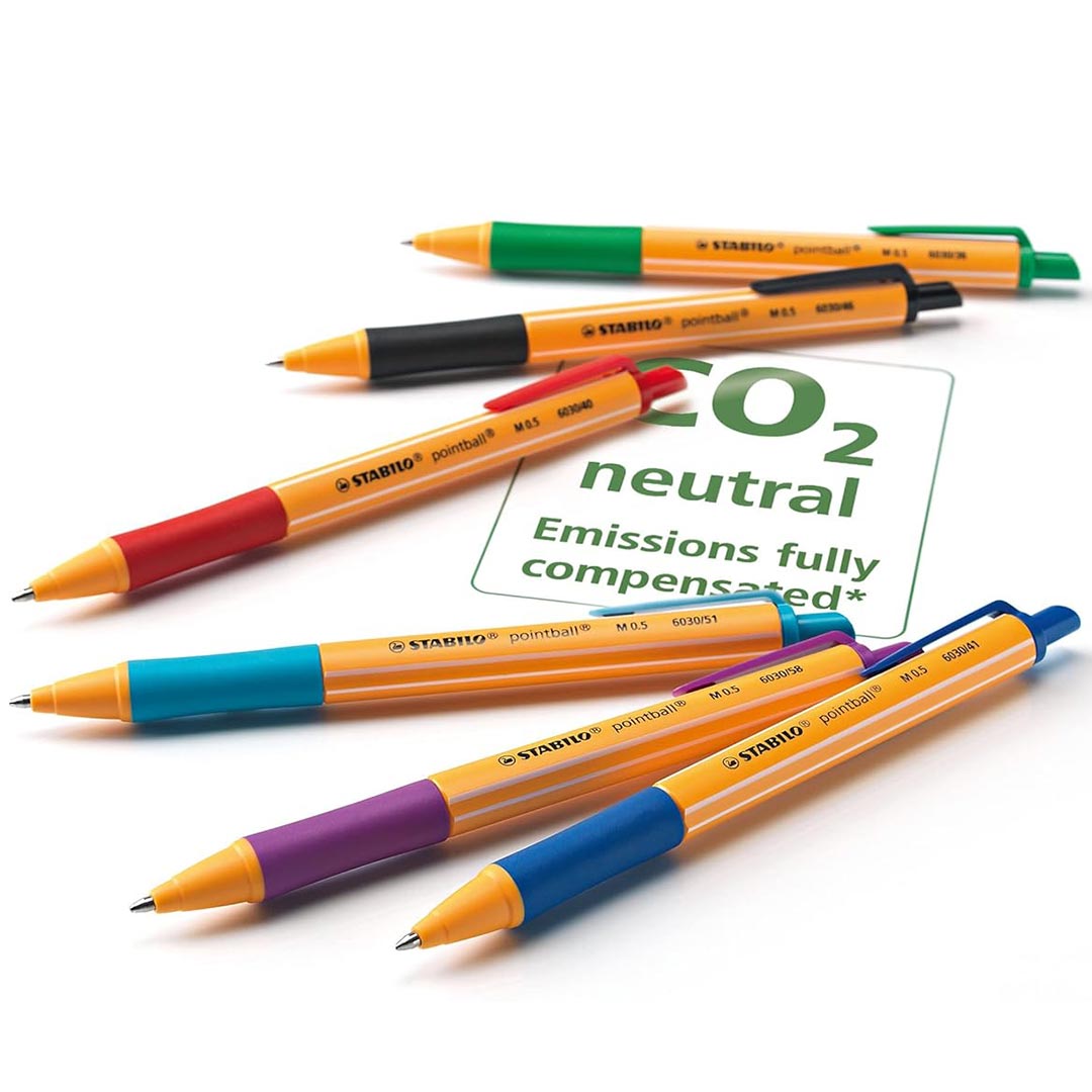 Stabilo | Pointball | Ballpoint Pen | Multicolored | Pack Of 6