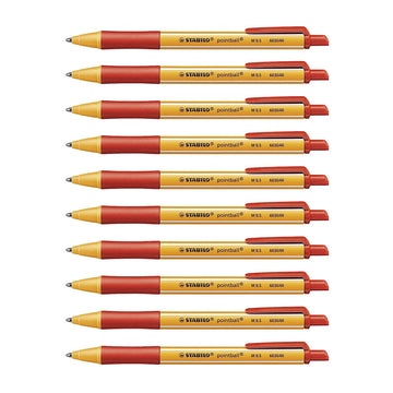 Stabilo Pointball Ballpoint Pen Red – 10 Pcs